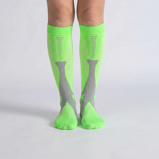 OrthoFlow™ Compression Socks - Green White