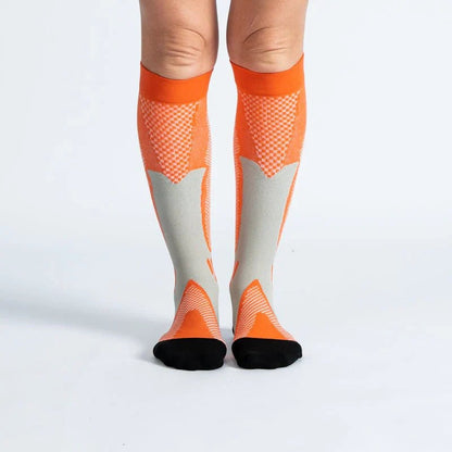 OrthoFlow™ Compression Socks - Green White