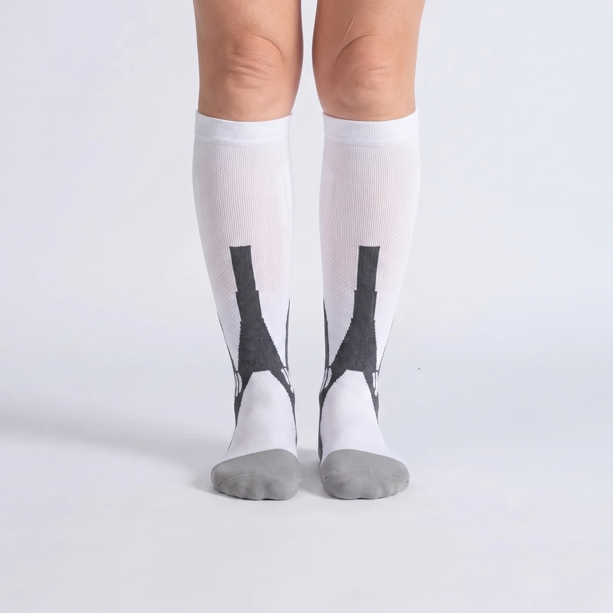 OrthoFlow™ Compression Socks - Green White