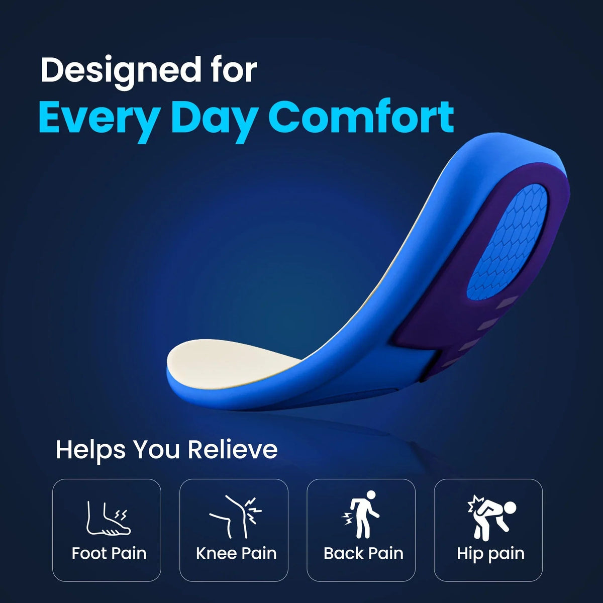 Memory-Sole Gel Sport Orthotic Insoles